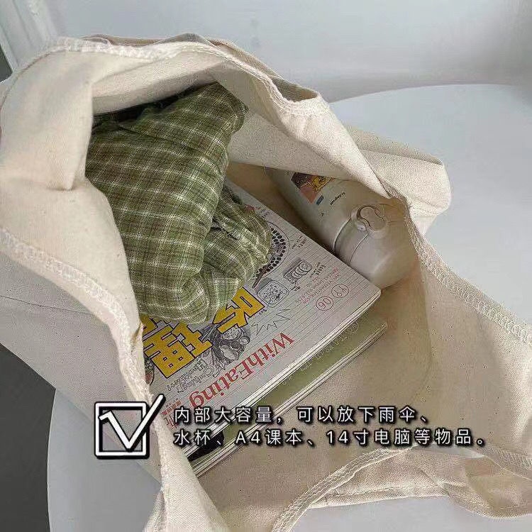 Túi xách canvas họa tiết hoạt hình xinh xắn thời trang nữ