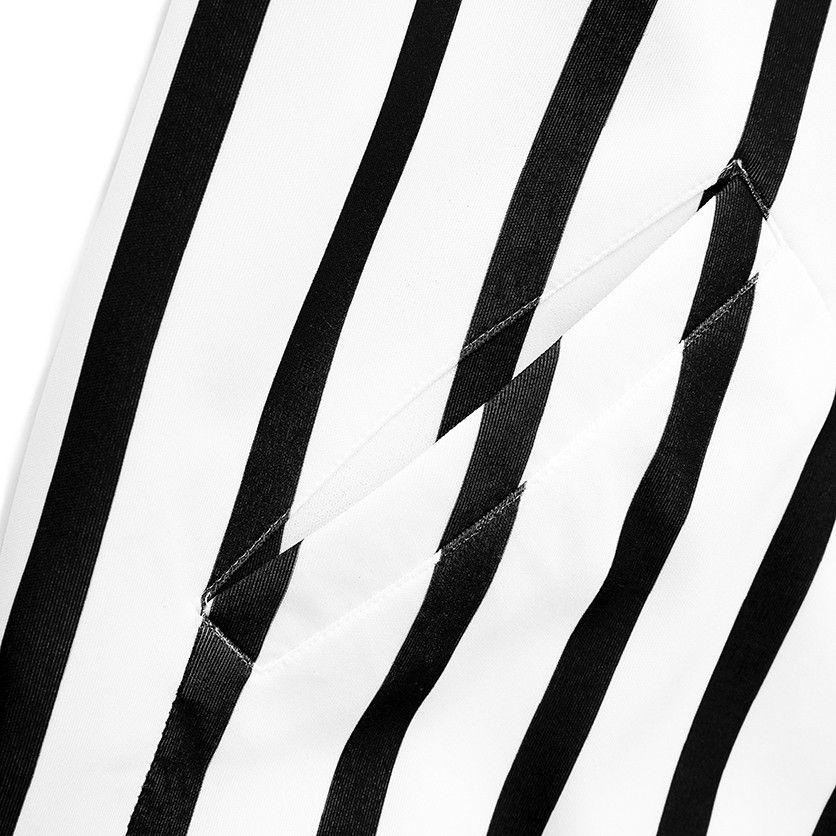 Áo Khoác ICON DENIM Chất Thun Poly Có Nón B&W Stripes