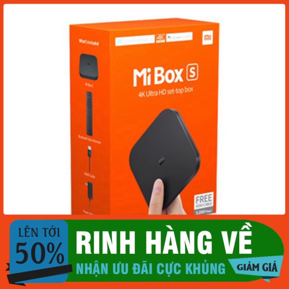 SALE KHÔ MÁU Android Tivi Box Xiaomi Mibox S - Hàng Digiworld phân phối chính hãng @@@
