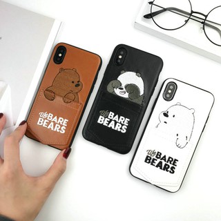 Cute pocket we bare bears case for iphone x 6 6s 7 8 plus cover tpu coque