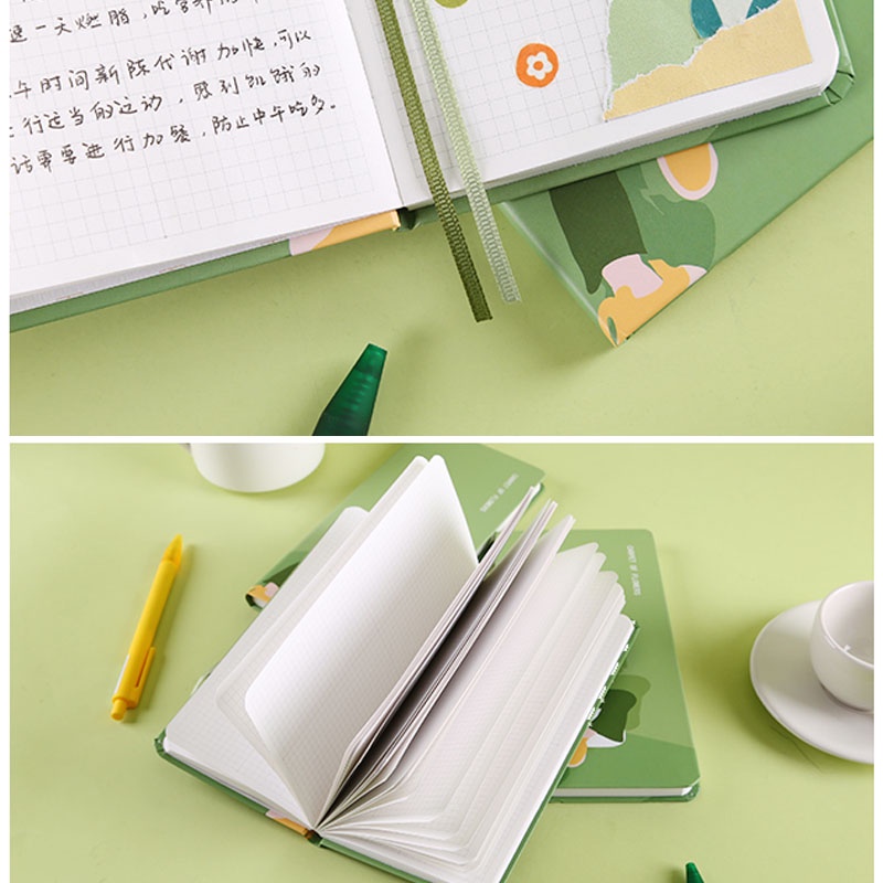 Sổ Tay Ghi Chú Sổ Ghi Kế Hoạch Với Bìa Bằng Giấy Gird Dòng Kinbor Flowery Kawaii