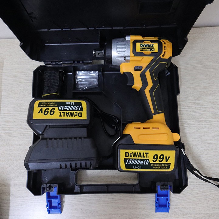Máy Siết Bulong DEWALT 99V – Máy Bắn Vít Dewalt – Tặng đầu khẩu 100% Đồng Pin 10 cell Không chổi than