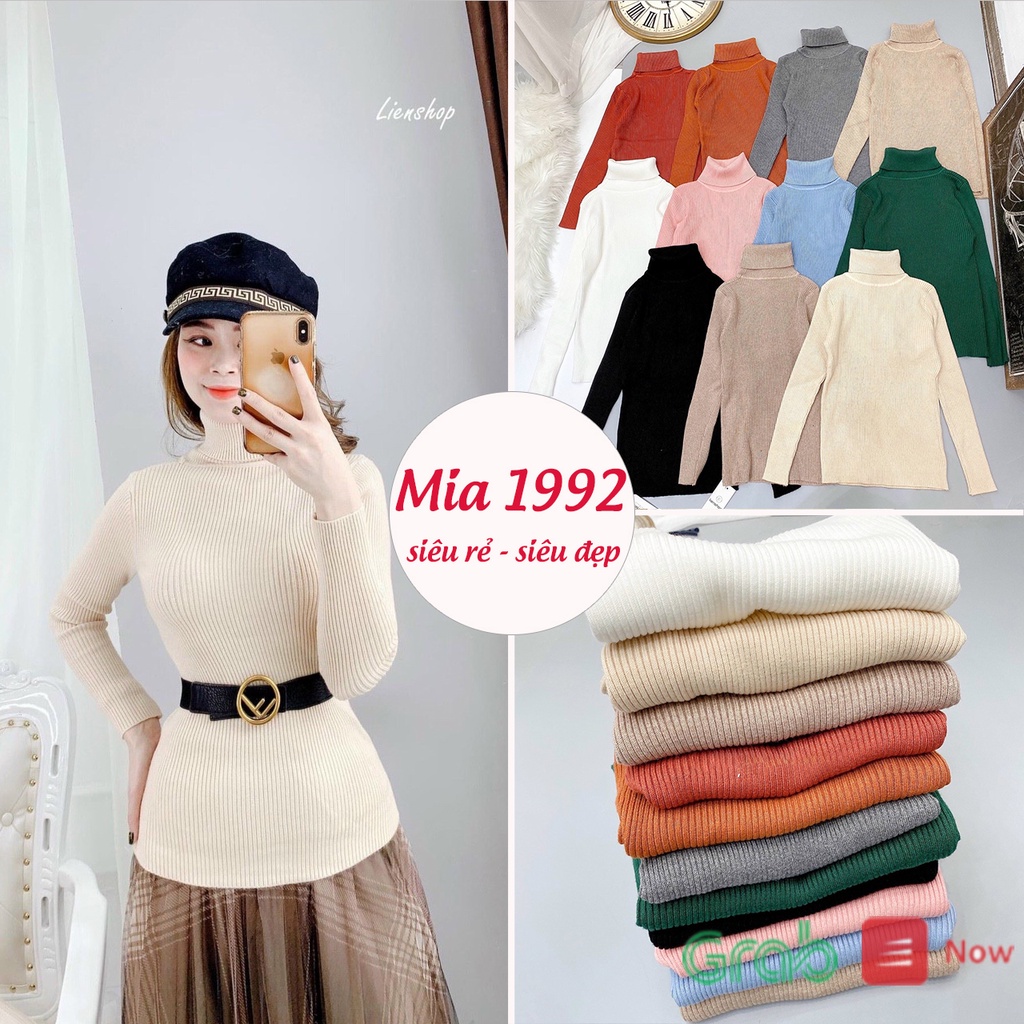 Áo len cổ lọ MIA1992 cao cấp - áo len cổ lọ nữ ôm dáng form co dãn phong cách Hàn Quốc | BigBuy360 - bigbuy360.vn