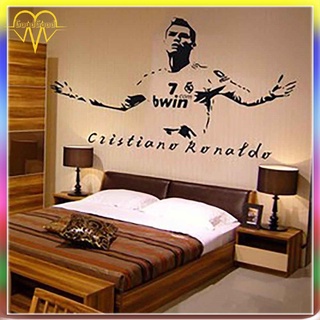 Sticker dán tường hình cầu thủ bóng đá C Ronaldo màu đen cá tính