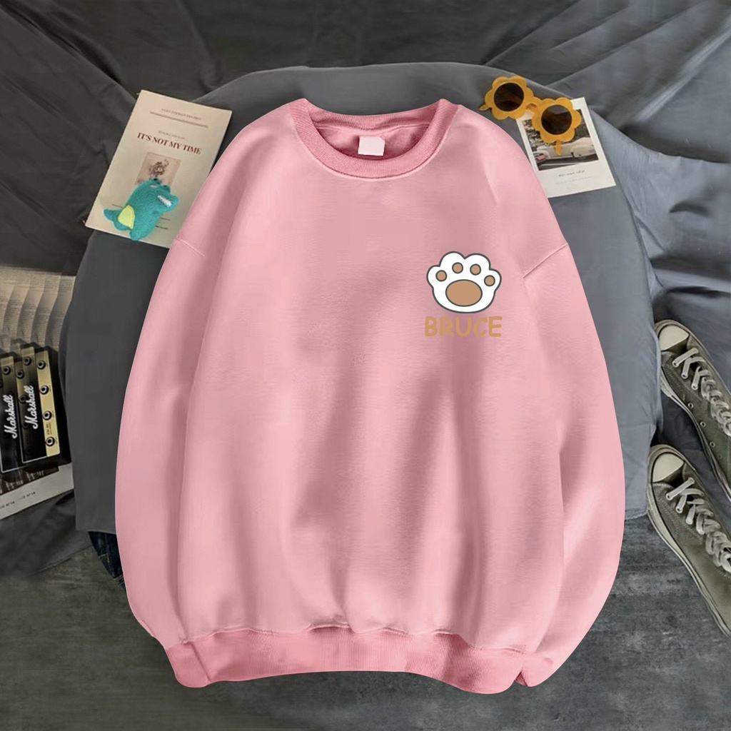 ÁO SWEATER NỈ UNISEX PHOM NAM NỮ IN BRUCE CỰC ĐẸP NHIỀU MÀU