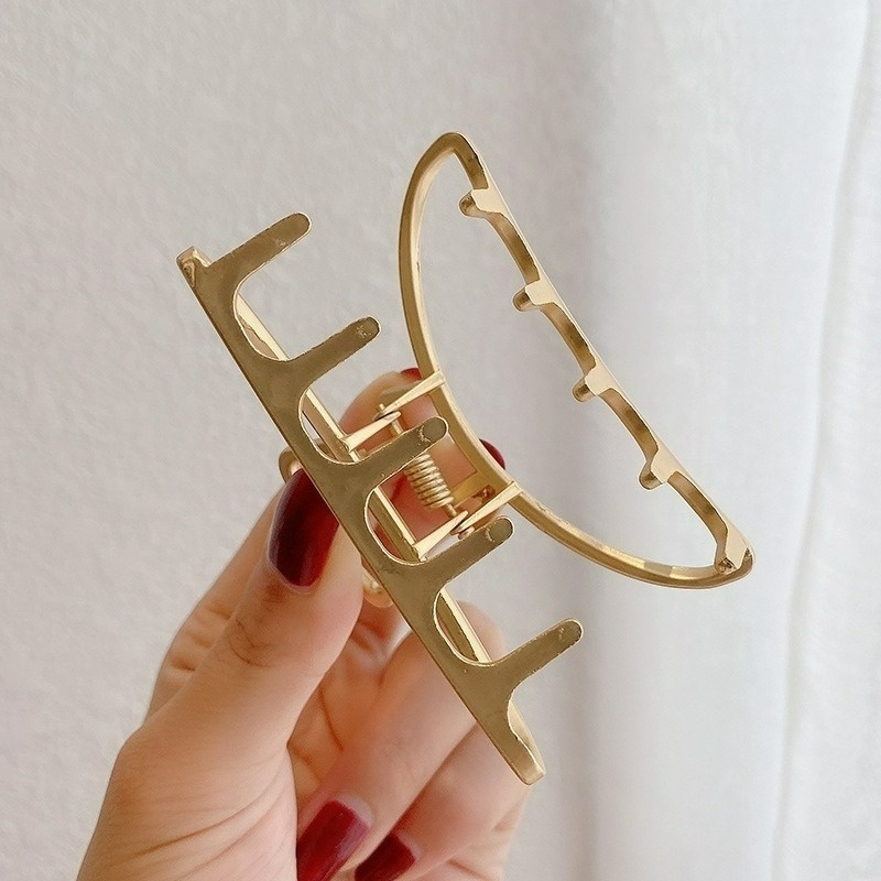 Kẹp Tóc Hình Tai Mèo/Cua Đính Đá/Ngọc Trai Giả Kiểu Hình Học Đơn Giản Phong Cách Thanh Lịch