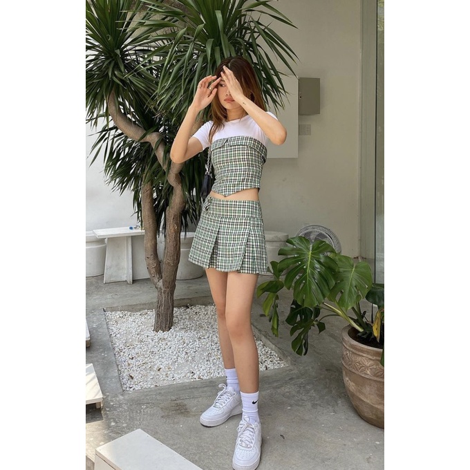 OUTLET -30% Good Letter H - Chân Váy Ngắn Nữ Mini Skirt Xếp Ly - Casie Skorts