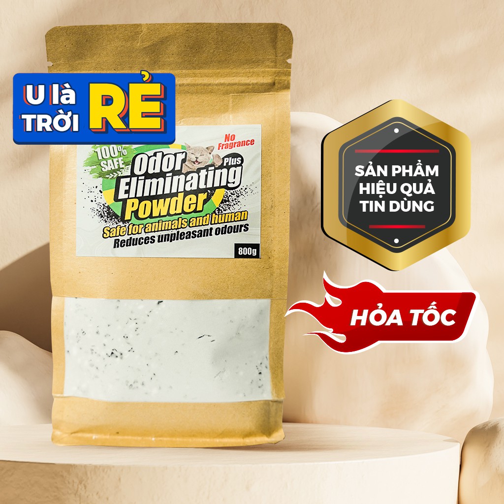 Khử mùi phân mèo, cát mèo MELA PLUS 800gram - Cách khử mùi phân mèo trong nhà