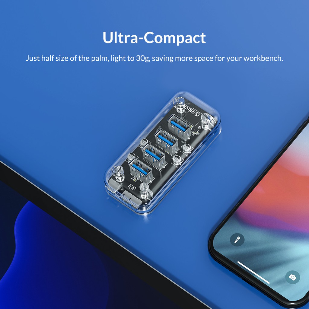 Bộ chuyển đổi ORICO F4U-U3 4 cổng / 7 cổng Usb 3.0 5gbps tốc độ cao tiện lợi dễ dùng