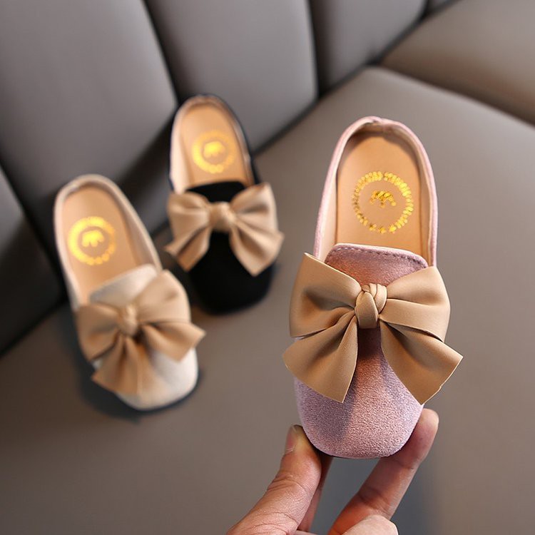 Xăng đan Đế Mềm Thắt Nơ Phong Cách Anh Quốc Cho Bé Gái