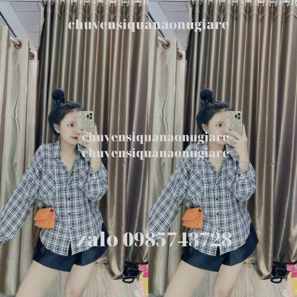 áo sơ mi kẻ nhỏ nhiều màu hàng đẹp HA0001 chuyensiquanaonugiare