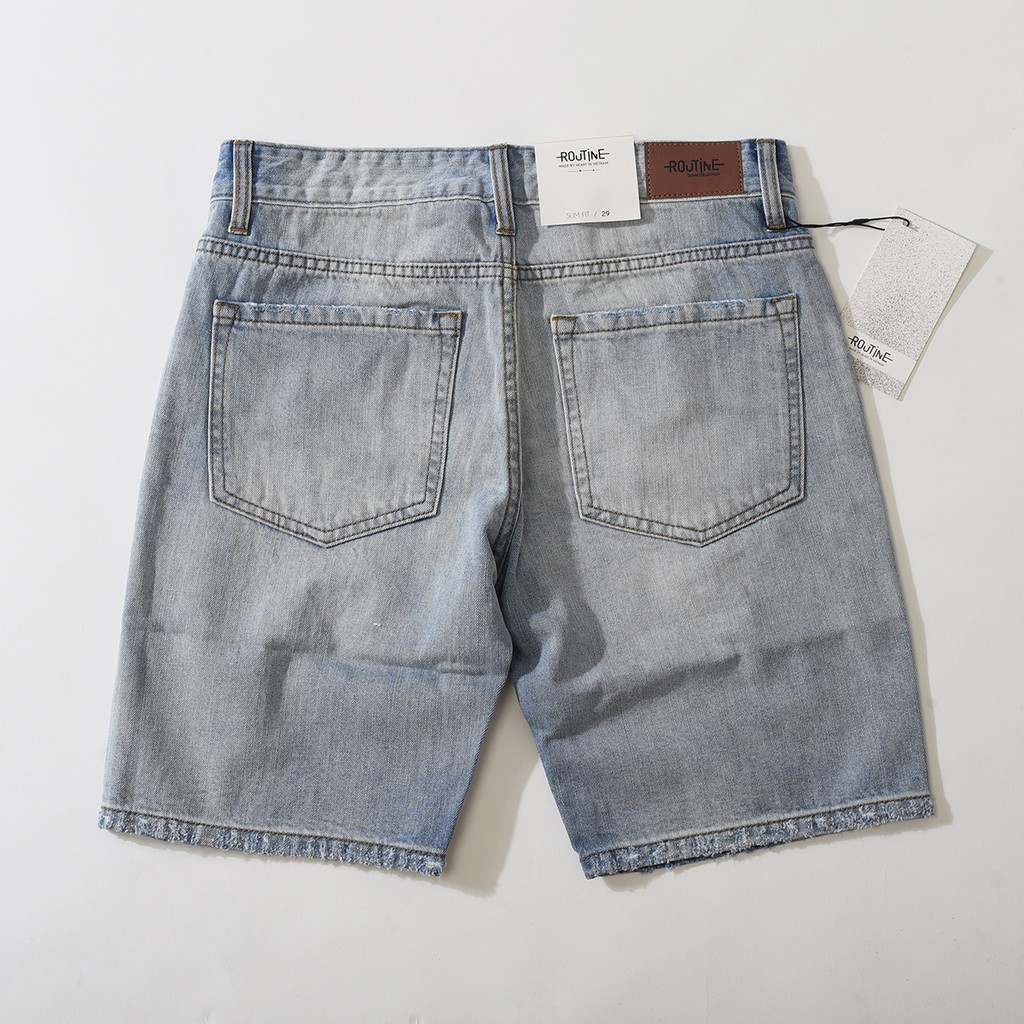 Quần short jean nam rách Routine mới 2019