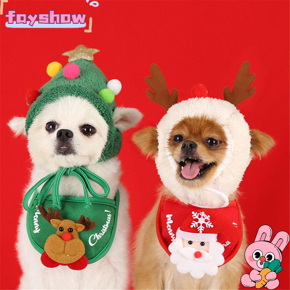 Khăn Choàng Cổ Bằng Vải Cotton Phối Lông Kiểu Năm Mới Dễ Thương Cho Thú Cưng