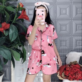 Đồ bộ mặc nhà quần đùi tay ngắn
