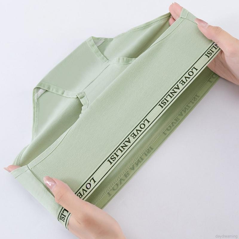 Quần lót cotton không đường may lưng vừa màu trơn phong cách Nhật Bản dễ thương cho nữ