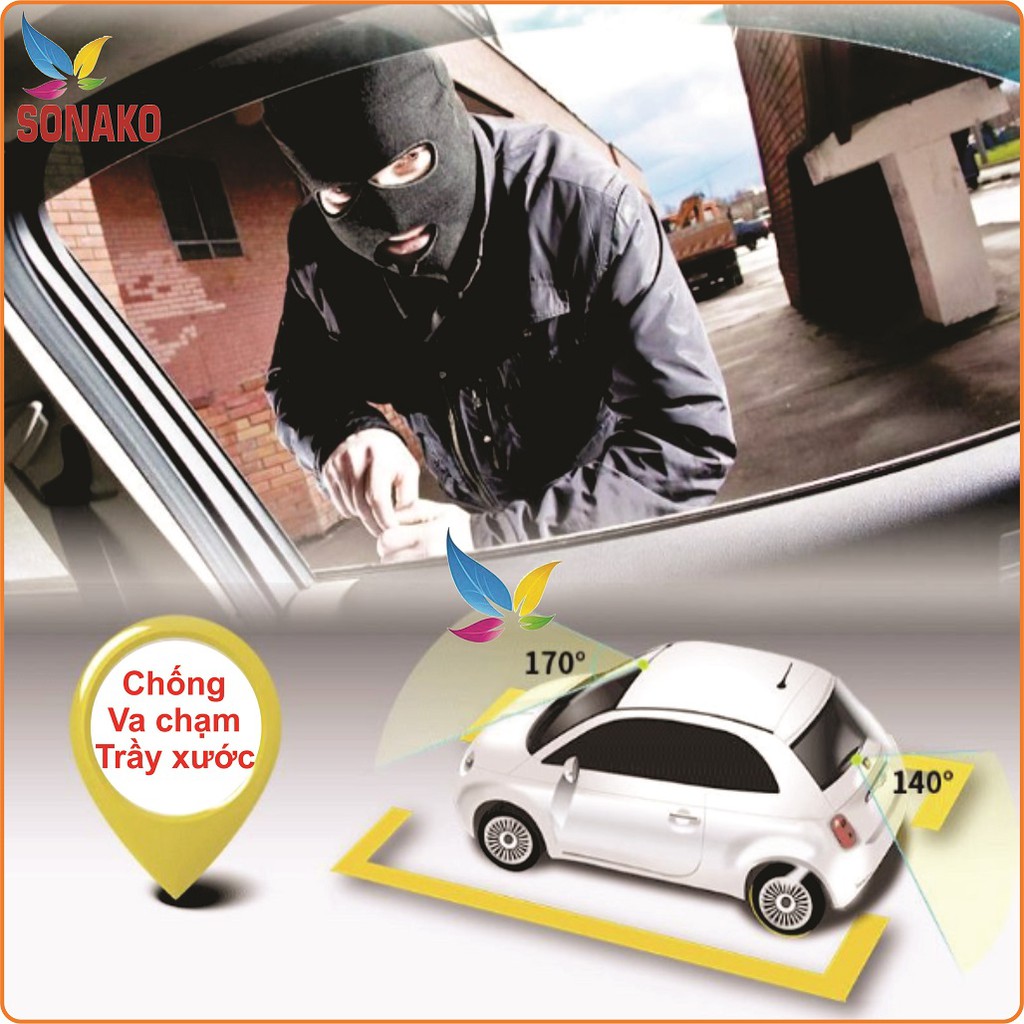 Camera Hành Trình Ô Tô 3 Góc Rộng Full HD- Sonako