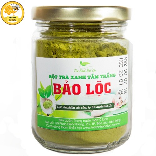 Bột trà xanh Bảo Lộc hũ thuỷ tinh 100g + Tặng 1 cọ quét mặt nạ