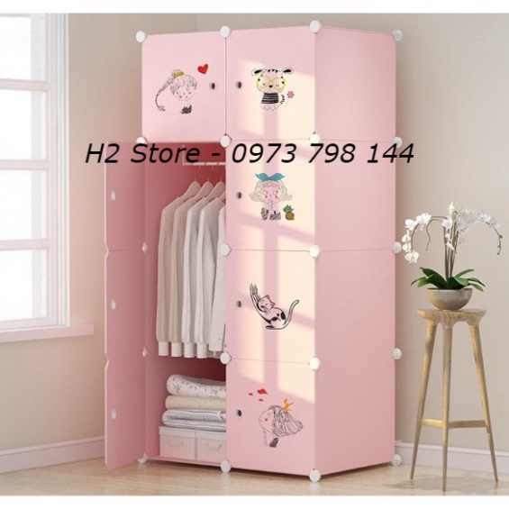 [ MỚI VỀ ] TỦ NHỰA LẮP RAP THÔNG MINH 8 Ô ĐỂ QUẦN ÁO ĐA NĂNG SIZE TO, sâu 47cm