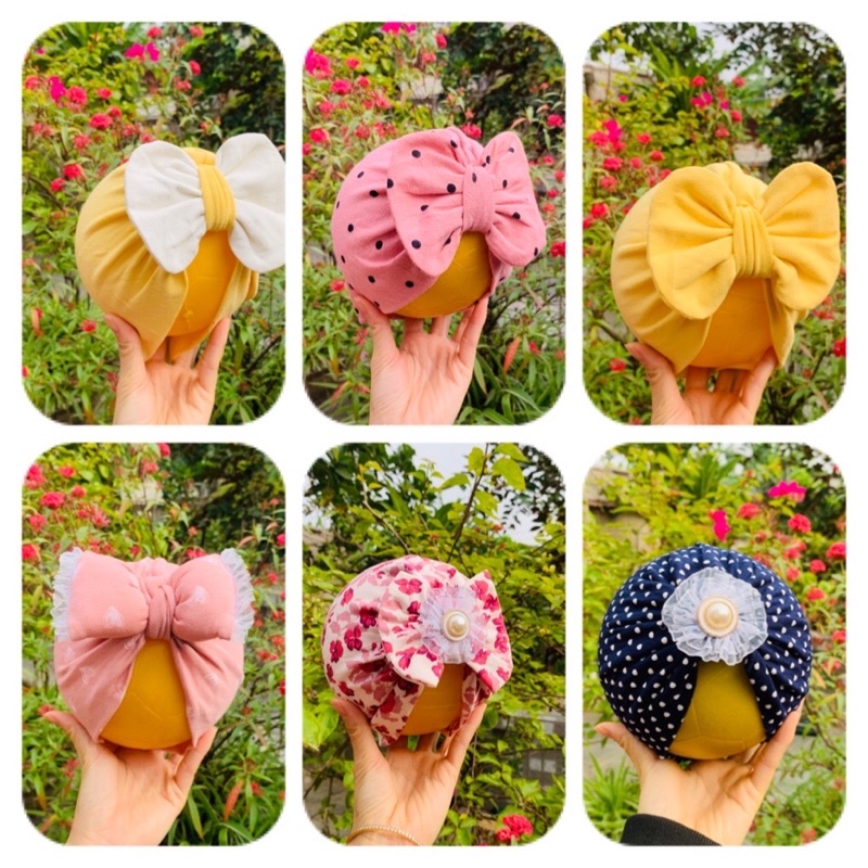 MŨ TURBAN CHO BÉ GÁI , XINH- ĐẸP - RẺ [ FREE SHIP ĐƠN TỪ 50k]