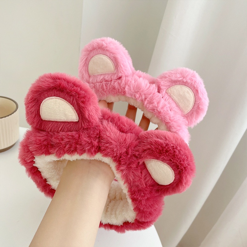 Băng Đô Cài Tóc Hình Gấu / Dâu Tây Bằng Lông