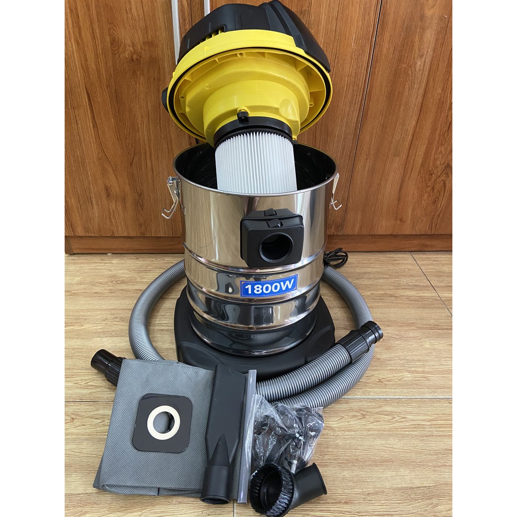 Máy hút bụi công nghiệp 6 phụ kiện-khô và ướt- vệ sinh nhà xưởng- máy móc