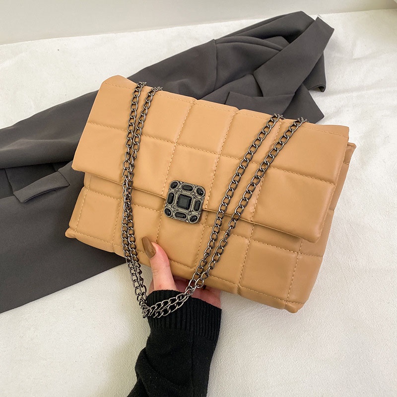 Túi Đeo Vai Một Dây Xích Có Khóa Hình Thoi Cổ Điển Dành Cho Bạn Nữ