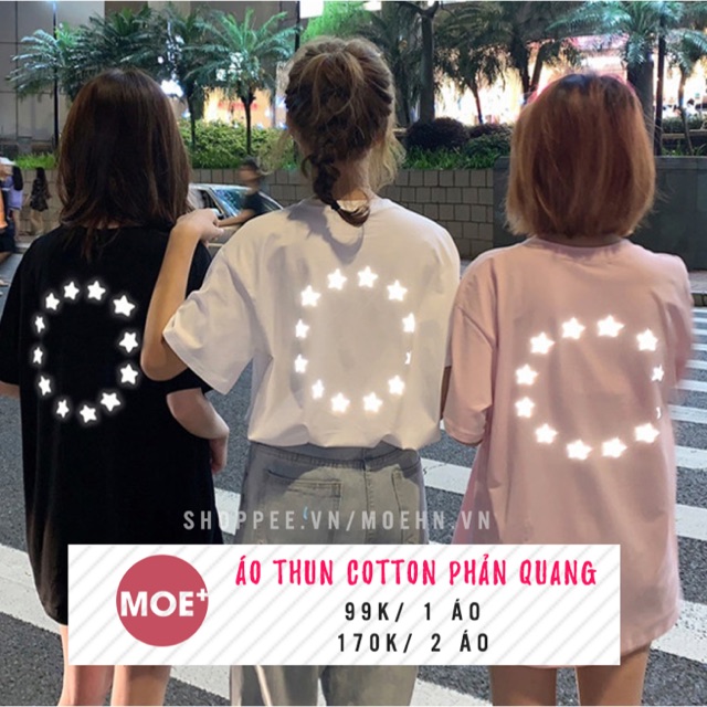 Áo Thun Cotton Phản Quang Ngôi Sao