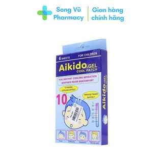 Miếng dán hạ sốt AKIDO - Cho cảm giác mát lạnh, làm dịu ngay cơn sốt khó chịu (Hộp 6 miếng dán)
