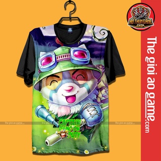 Áo liên minh huyền thoại tóc chiến Teemo Áo thun LMHT phông Đen league of legends