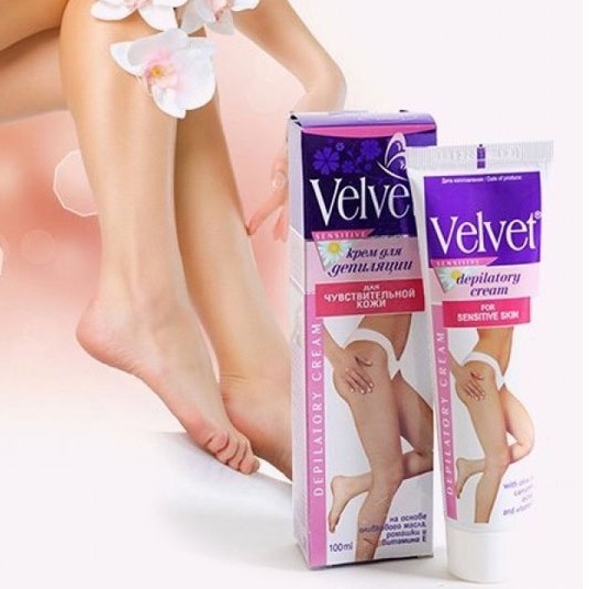 Kem tẩy lông velvet tẩy lông chân wax lông nách kem tẩy lông vùng kín không gây đau rát( hàng chuẩn Nga)