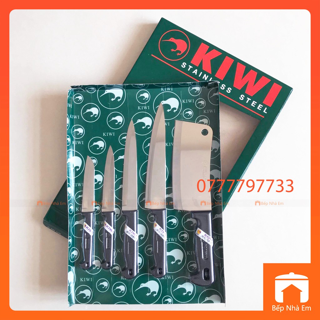 Bộ Dao Thái Lan Cán Nhựa Kiwi 5 Món _ Hàng Nhập Khẩu Thái Lan