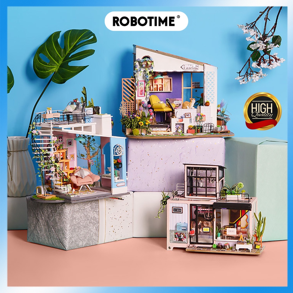 Bộ mô hình nhà DIY lắp ráp bằng gỗ 3D - ROBOTIME - Hàng Chính Hãng