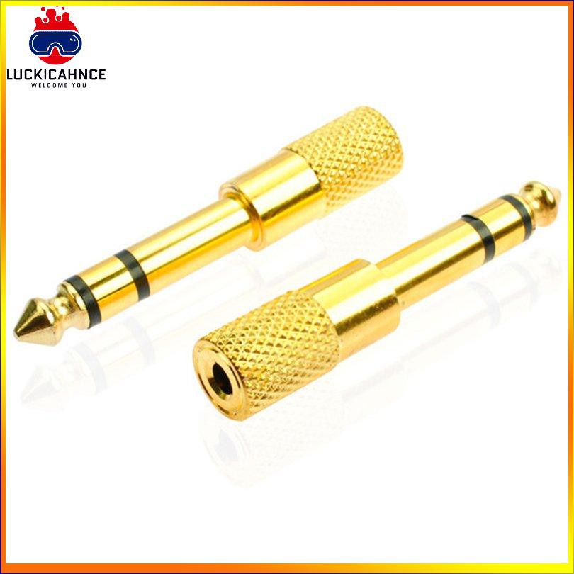 【6/6】3.5mm to 6.35mm Jack Plug Female to Male Audio Converter Headphone Adapter