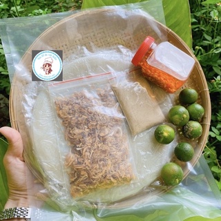 Combo 4 bánh tráng phơi sương + hành phi ruốc + sate