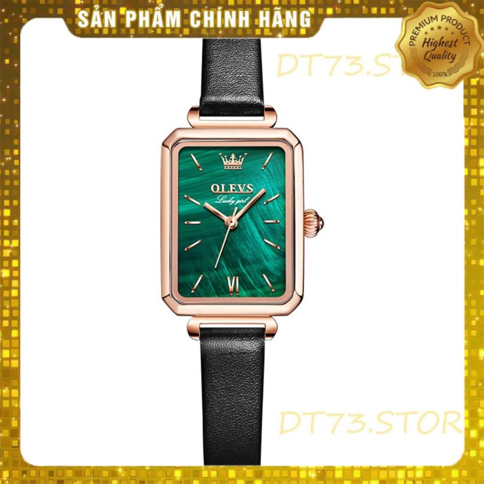 Đồng Hồ OLEVS 6624 Dây Da/Thép Không Gỉ Mặt Vuông chống vô nước Trẻ trung Thời Trang Cho Nữ