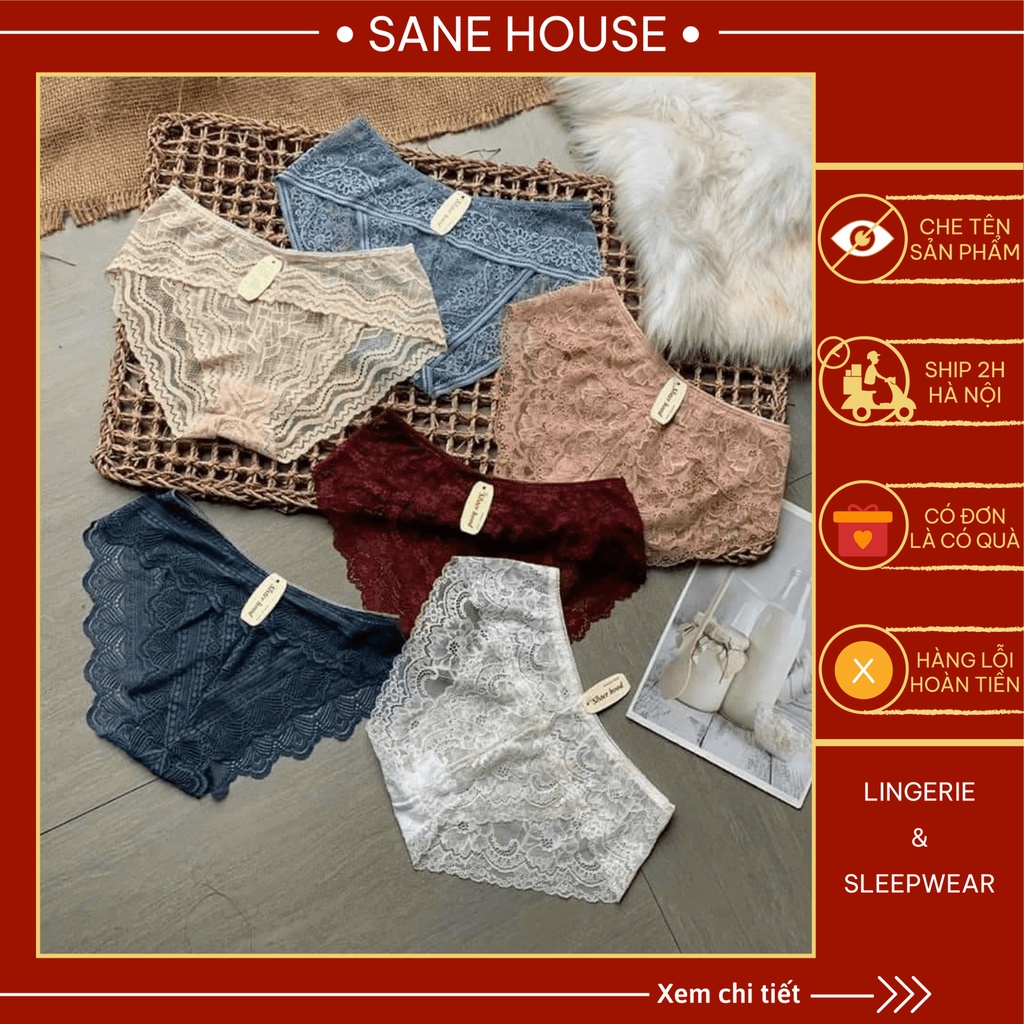 Quần lót ren nữ họa tiết sexy quyến rũ chất ren mỏng mềm mịn gợi cảm thoáng khí VN10