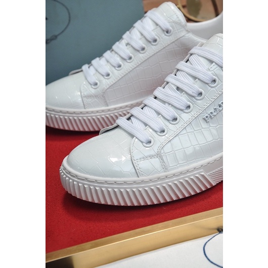Giày thể thao nam thương hiệu Prada cao cấp da thật dập vân da cá sấu