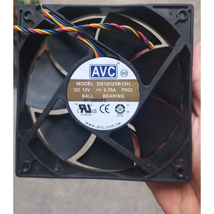 Fan quạt 12cm siêu mạnh tản nhiệt máy tính dòng 12v, ampe 0.3 đến 1.0a, hàng tháo máy Server