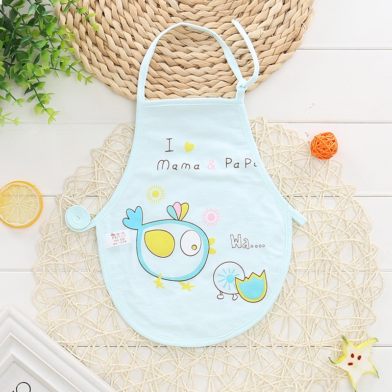Yếm ăn vải cotton có túi đáng yêu thoải mái dành cho bé sơ sinh