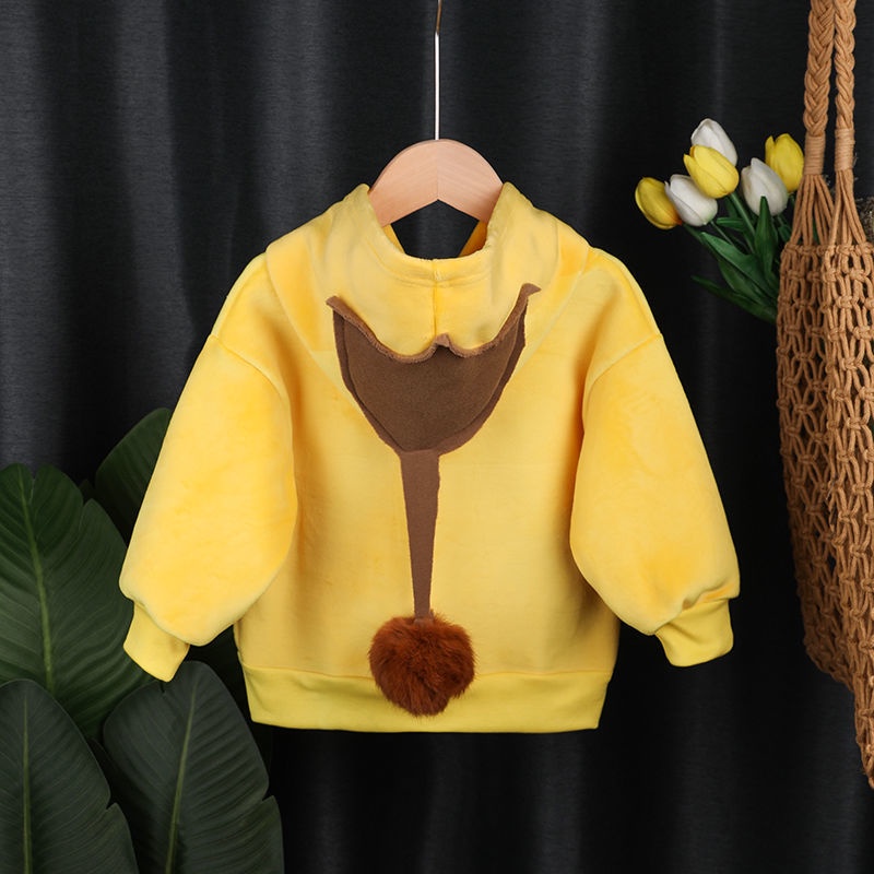 Áo khoác dày có mũ trùm đầu giữ ấm thời trang thu đông phong cách Hàn Quốc dành cho trẻ 2021