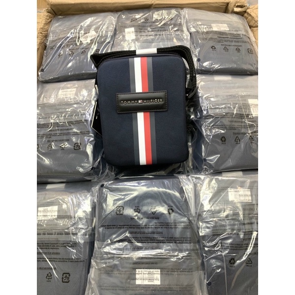 TNS-Túi đeo chéo nam form hộp dây đeo bản to cá tính hottrend Tommie Uptown bag for men-chất liệu chuẩn màu xanh navy