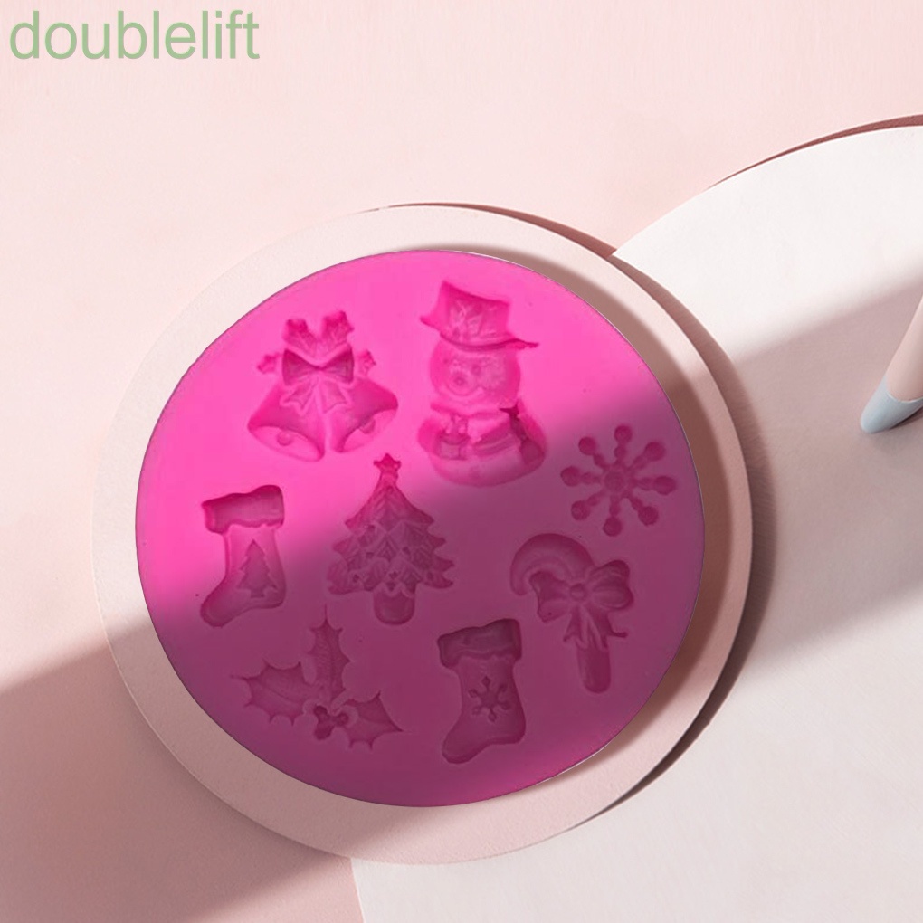 Khuôn silicone tạo hình chủ đề giáng sinh trang trí bánh