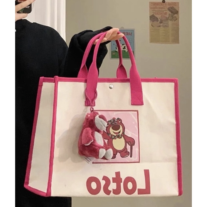 TÚI GẤU DÂU LOSTO 🍓 Size 35cm Đựng cả thế giới ⚡️⚡️ A