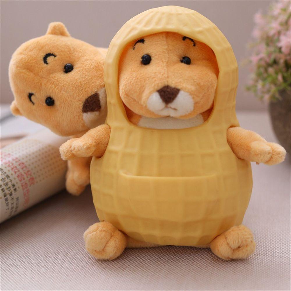 REBUY1 Gối Nhồi Bông Hình Hạt Đậu Phộng / Chuột 12cm Mềm Mại Trang Trí Nhà Cửa Dịp Giáng Sinh
