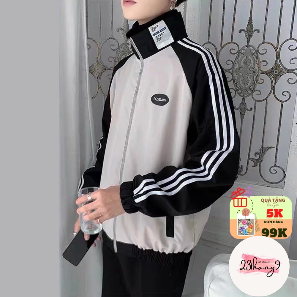 Áo khoác bóng chày áo khoác dù nam nữ 2 lớp form rộng dáng Unisex jacket phong cách hàn quốc đi chơi chống nắng 23thang9