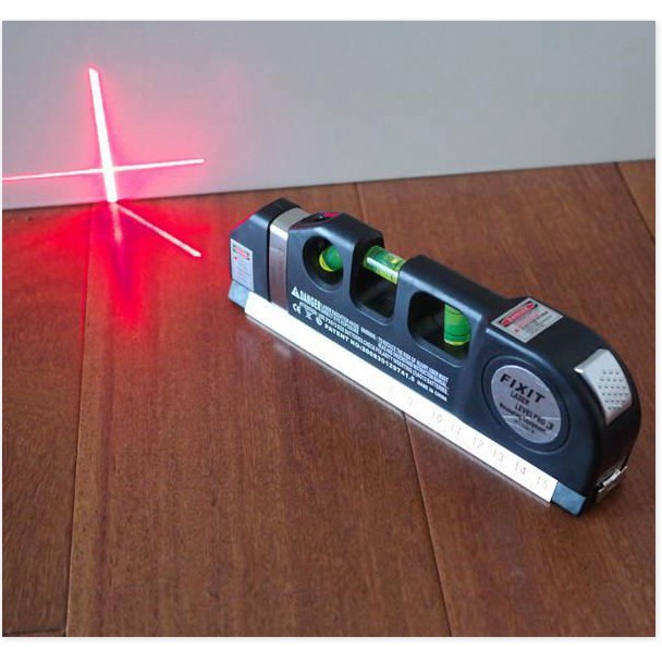 Thước đo/máy đo khoảng cách bằng laser cầm tay giá rẻ PRO 3 (Đen) - Đa chức năng: ni vô nằm đứng xiên 45 ° thước rút 2.5