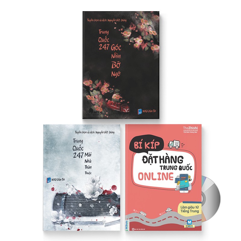 Sách - Combo: Trung Quốc 247 Mái Nhà + Trung Quốc 247 Góc Nhìn + Bí kíp đặt hàng Trung Quốc online + DVD