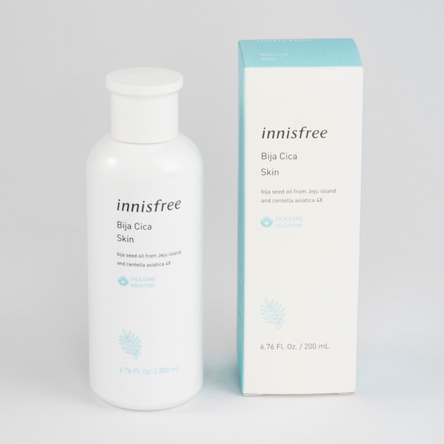 Nước Hoa Hồng Không Chứa Cồn Giúp Làm Dịu Và Dưỡng Ẩm Cho Làn Da Mụn Innisfree Bija Cica Skin 200