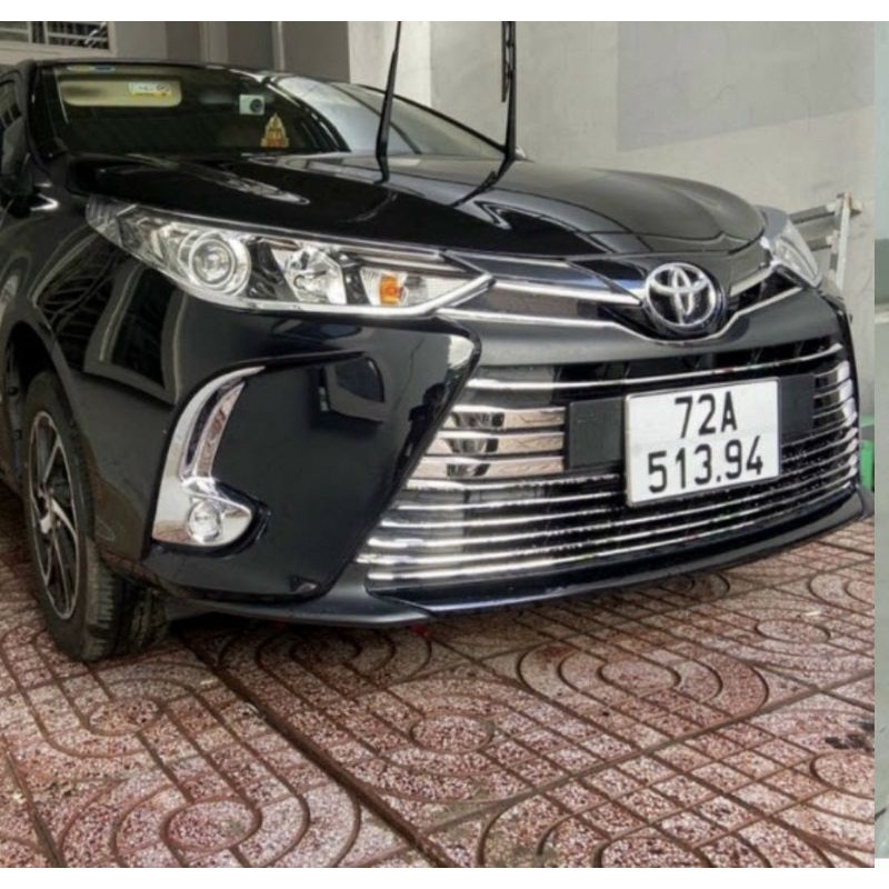 Ốp Mặt Calang Thanh Ngang Cho Xe Vios 2021 2022 Chất Liệu Inox