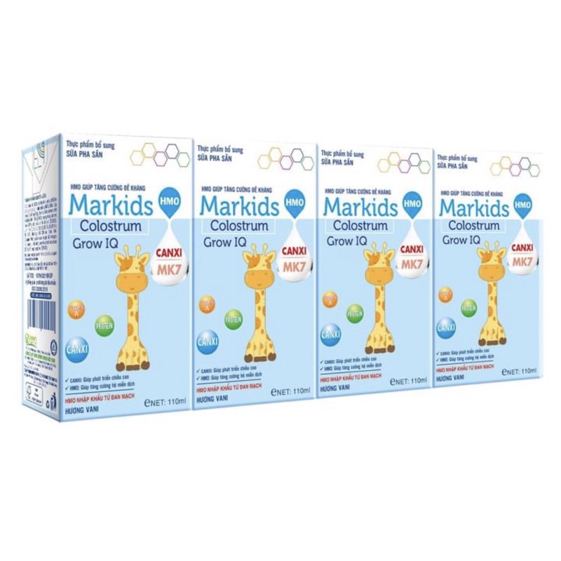 1 vỉ sữa bột pha sẵn markids colostrum